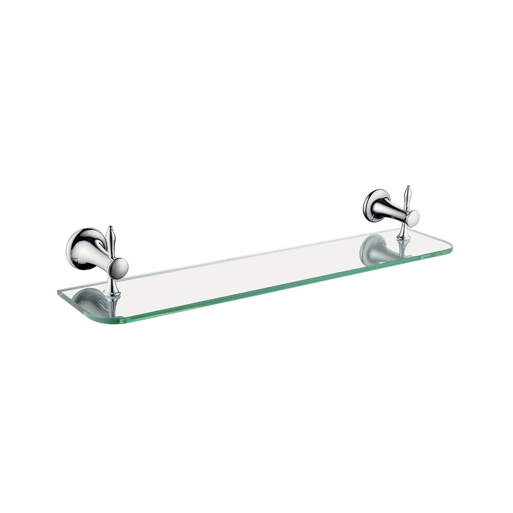 Ferro Retro Chrome Glass Shelf