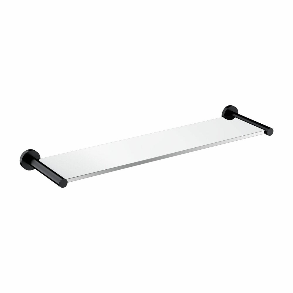 Matte Black Glass Shelf Omnires Modern Project