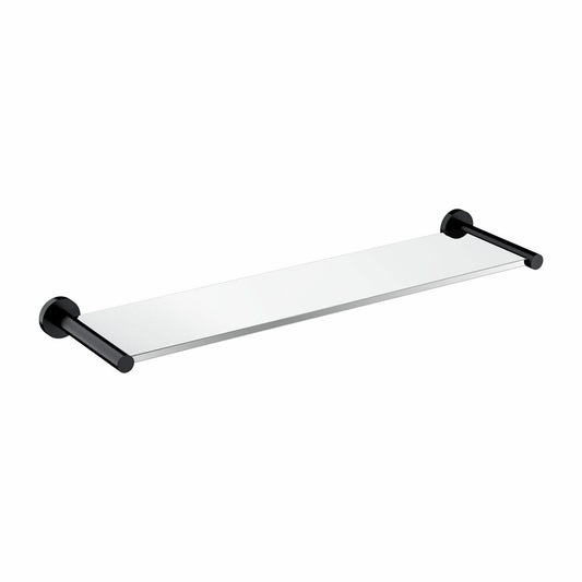 Matte Black Glass Shelf Omnires Modern Project