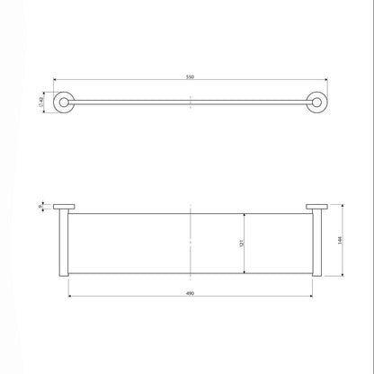 Стъклена етажерка Omnires Modern Project бял мат