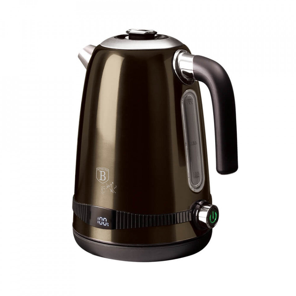 Електрическа кана с цифров дисплей Metallic Line Shiny Black Edition BerlingerHaus BH 9330