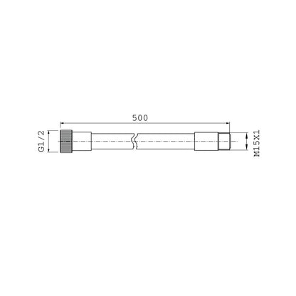 Адапторен маркуч Omnires никел