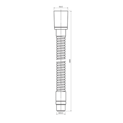 Шлаух за душ Omnires 180 cm графитен финиш