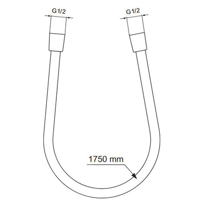 Златисто матов душов маркуч Ideal Standard IdealRain 175 см