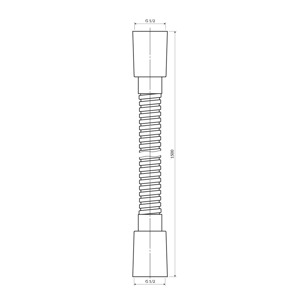 Шлаух за душ Omnires 150 cm мат бял