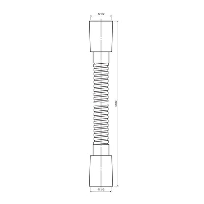Шлаух за душ Omnires 150 cm мат бял
