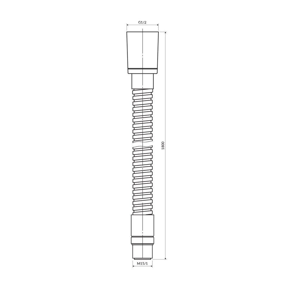 Шлаух за душ Omnires 180 cm мат бял