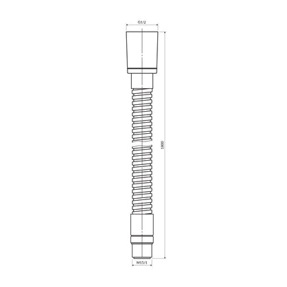 Шлаух за душ Omnires 180 cm мат бял