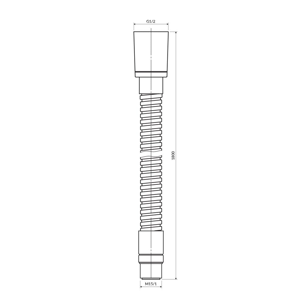 Душ маркуч Omnires 180 cm с матово златно покритие