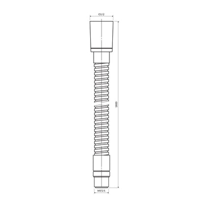 Душ маркуч Omnires 180 cm с матово златно покритие
