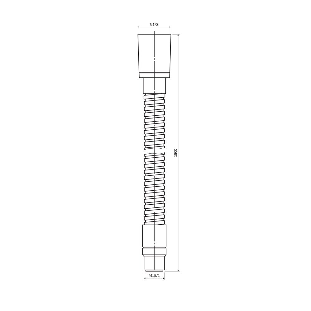 Душ маркуч Omnires 180 cm с лъскаво медно покритие