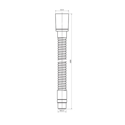 Душ маркуч Omnires 180 cm с лъскаво медно покритие