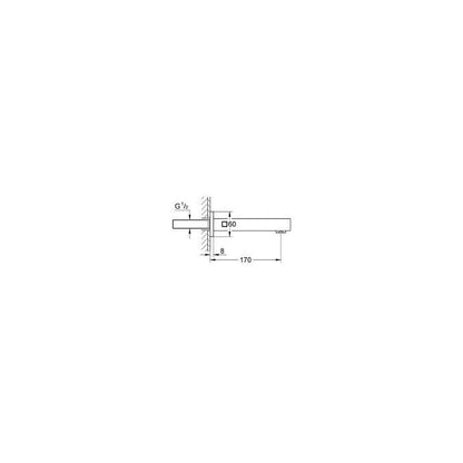 Grohe Eurocube Chrome Bathtub Faucet