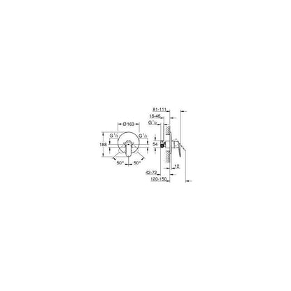 Grohe Eurosmart Cosmopolitan Concealed Shower Valve Included