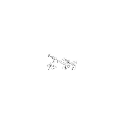 Grohe Eurosmart Cosmopolitan Chrome Wall-Mounted Basin Mixer