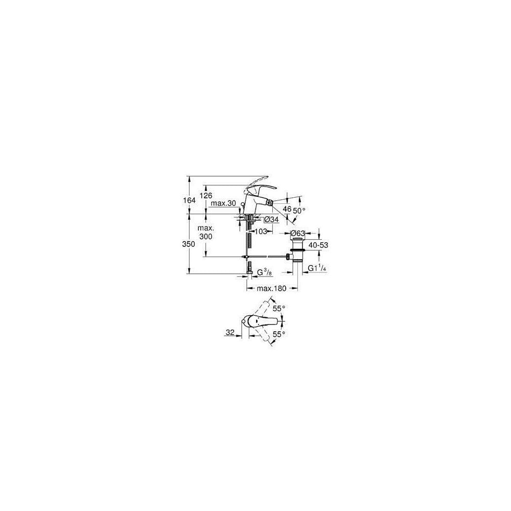 Батерия биде Grohe Eurosmart New хром гланц