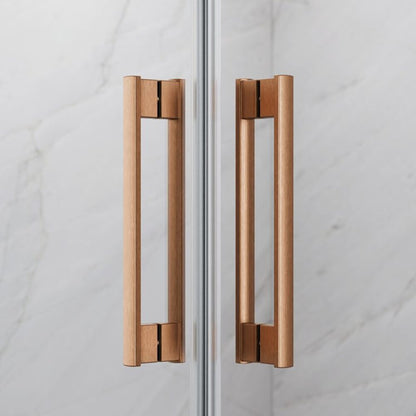 Слайд врата за ниша Radaway Idea DWJ 110 cm стъкло 6 mm с покритие медно никелирано-прозрачно ляво отваряне