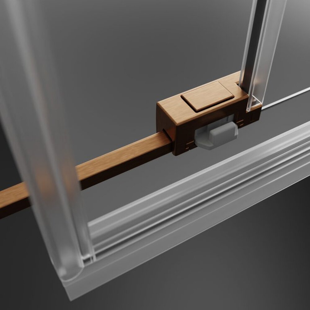 Слайд врата за ниша Radaway Idea DWJ 110 cm стъкло 6 mm с покритие медно никелирано-прозрачно ляво отваряне