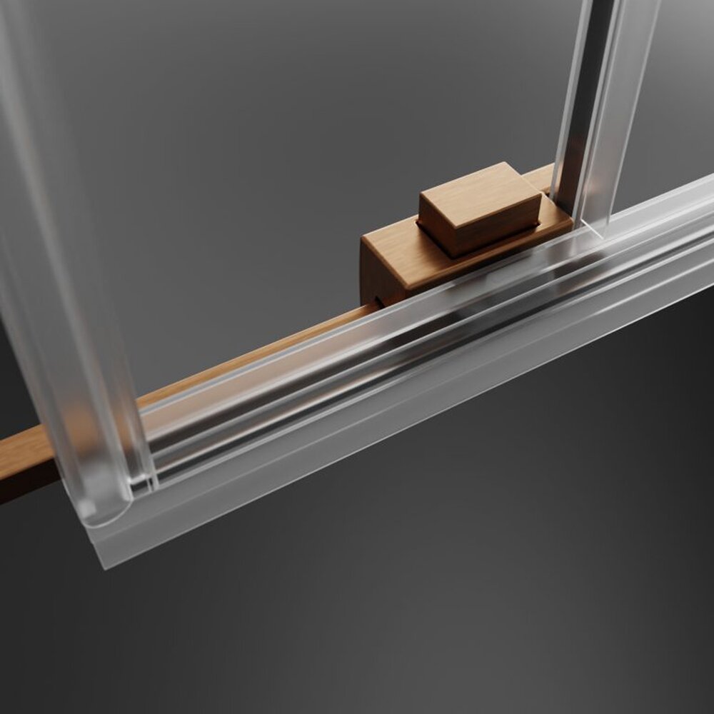 Слайд врата за ниша Radaway Idea DWJ 110 cm стъкло 6 mm с покритие медно никелирано-прозрачно ляво отваряне