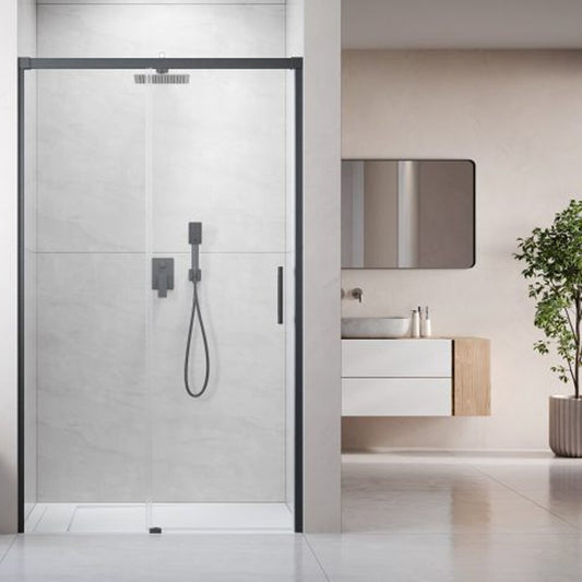 Слайдваща врата за ниша Radaway Idea DWJ 110 cm стъкло 6 mm завършек GunMetal матово-прозрачно ляво отваряне