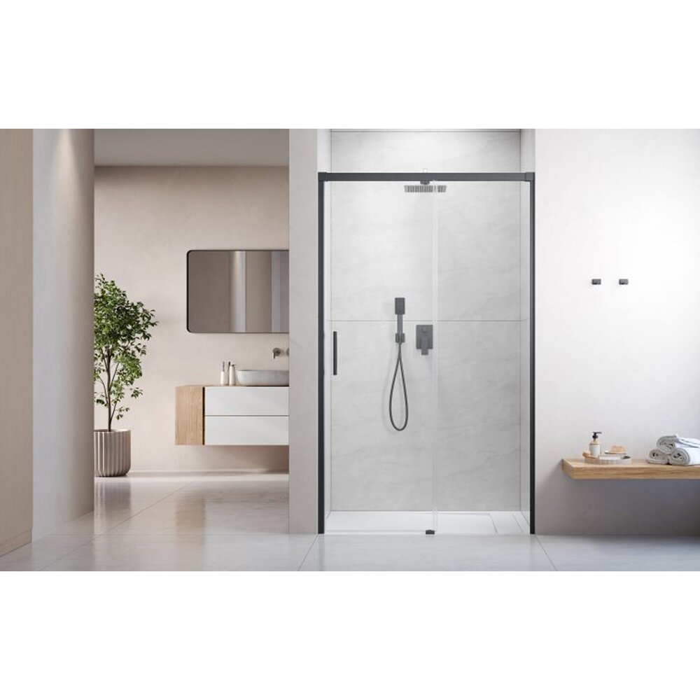 Слайд врата за ниша Radaway Idea DWJ 110 cm стъкло 6 mm завършек GunMetal четкано-прозрачно дясно отваряне