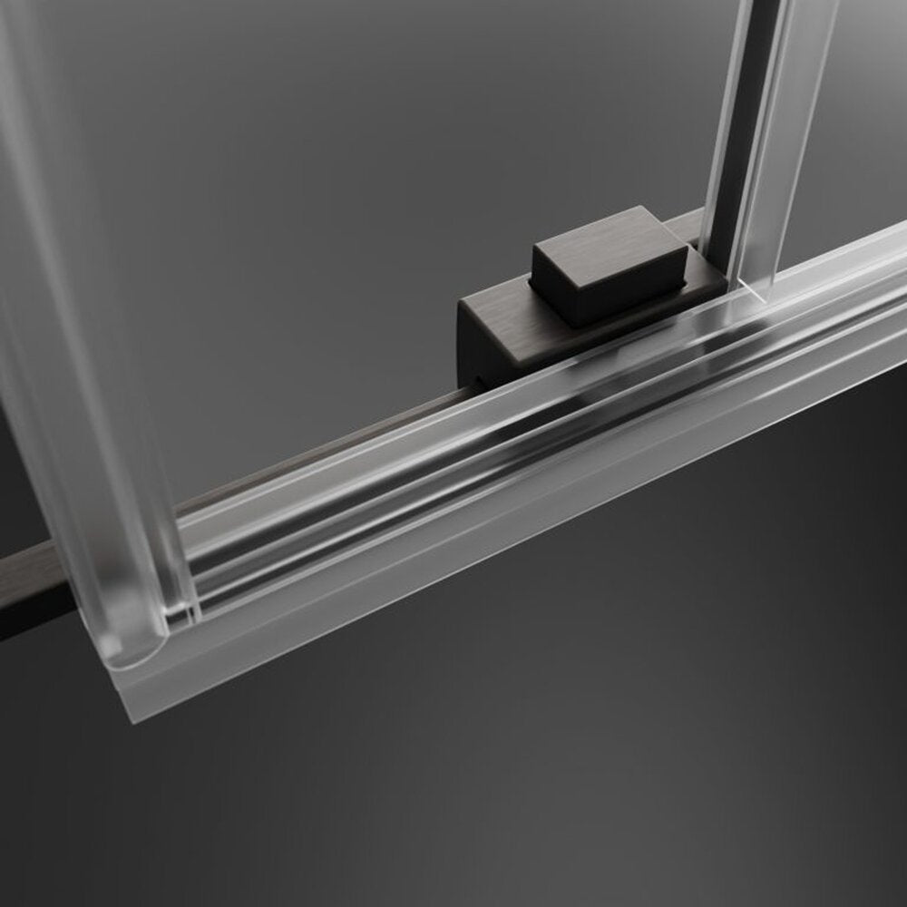 Слайд врата за ниша Radaway Idea DWJ 110 cm стъкло 6 mm завършек GunMetal четкано-прозрачно дясно отваряне