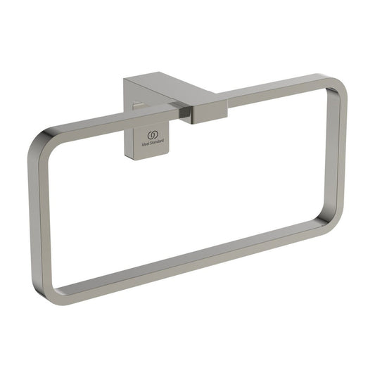Rectangular Towel Ring Ideal Standard Atelier Conca Silver Storm