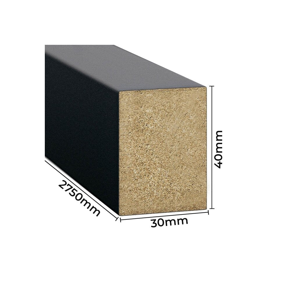 Ламела рифлаж Ламео Класик черен мат 3x275 см