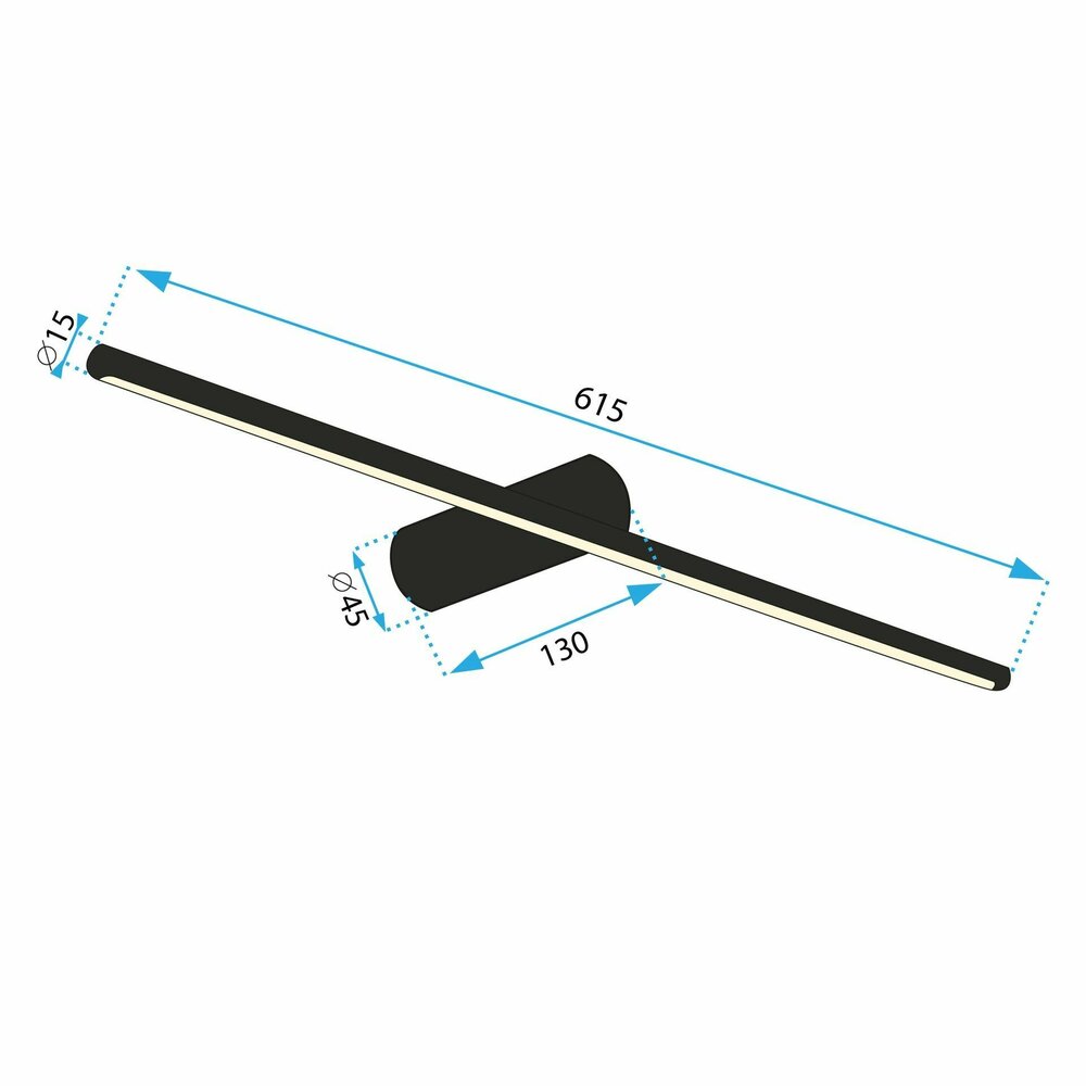 LED стенна лампа Rea 60 cm APP1342-W черна