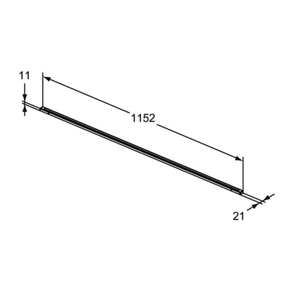 LED Lamp for Drawer Ideal Standard Atelier Conca Anthracite 116 cm