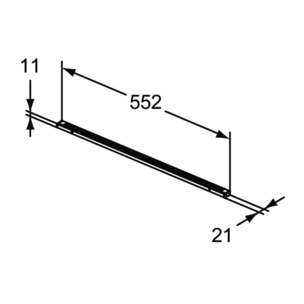 LED Lamp for Drawer Ideal Standard Atelier Conca Anthracite 56 cm
