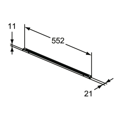 LED Lamp for Drawer Ideal Standard Atelier Conca Anthracite 56 cm