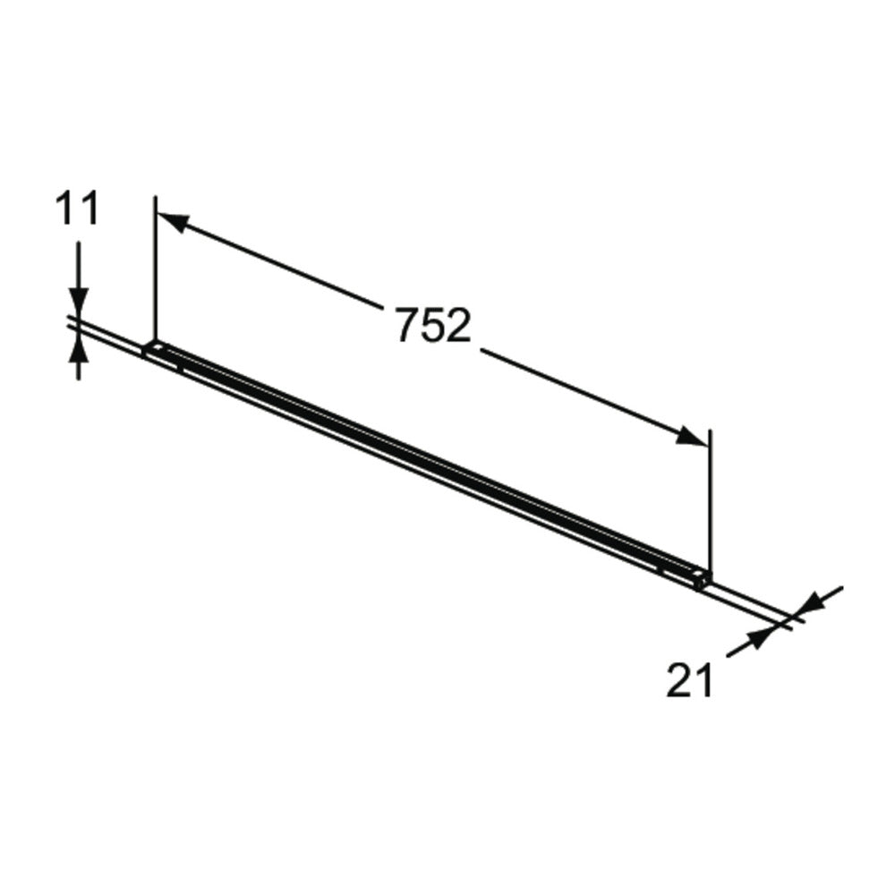LED лампа за чекмедже Ideal Standard Atelier Conca антрацит 76 см