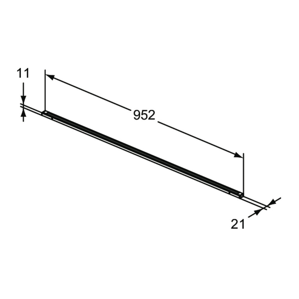LED лампа за чекмедже Ideal Standard Atelier Conca антрацит 96 см