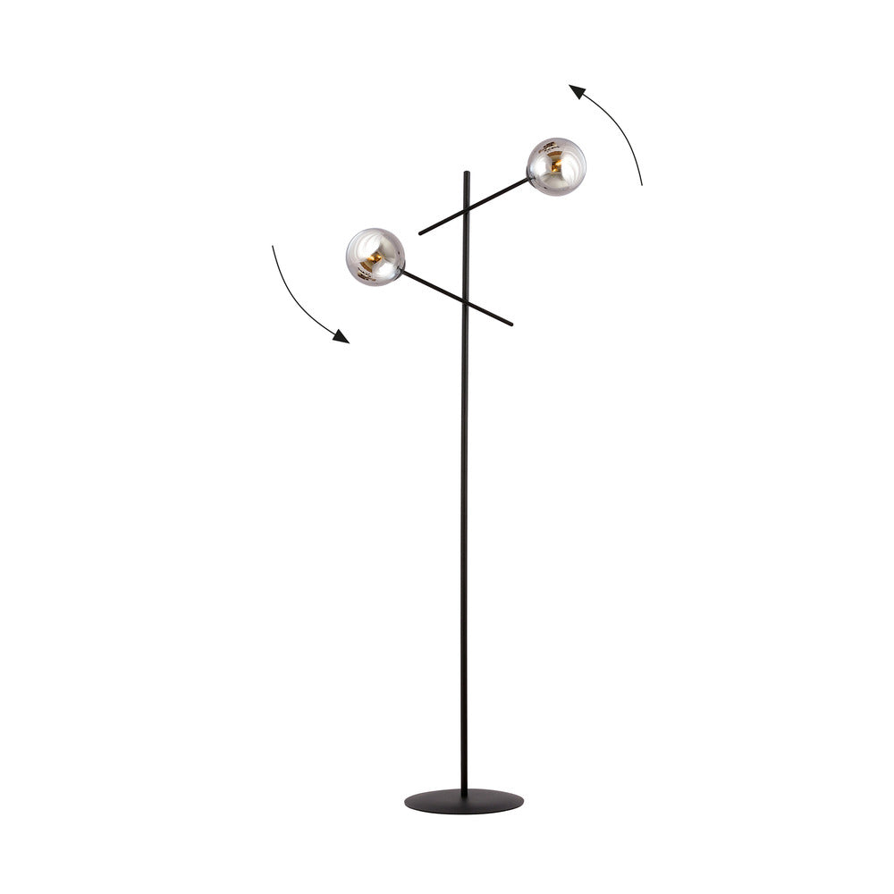 Emibig Linear 2 Black/Graphite Floor Lamp