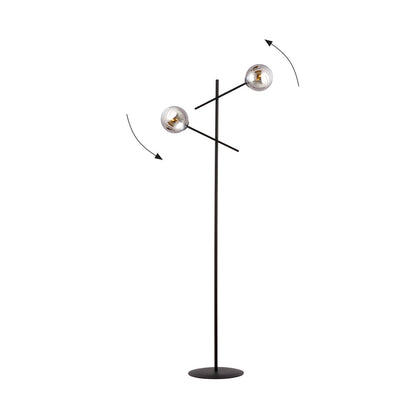 Emibig Linear 2 Black/Graphite Floor Lamp
