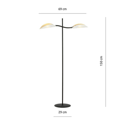 Emibig Lotus LP2 Floor Lamp White/Gold