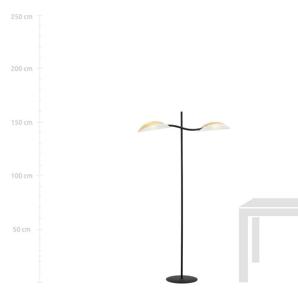 Emibig Lotus LP2 Floor Lamp White/Gold
