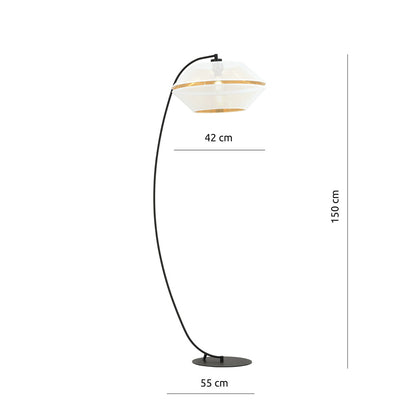 Emibig Malia LP Floor Lamp White/Gold