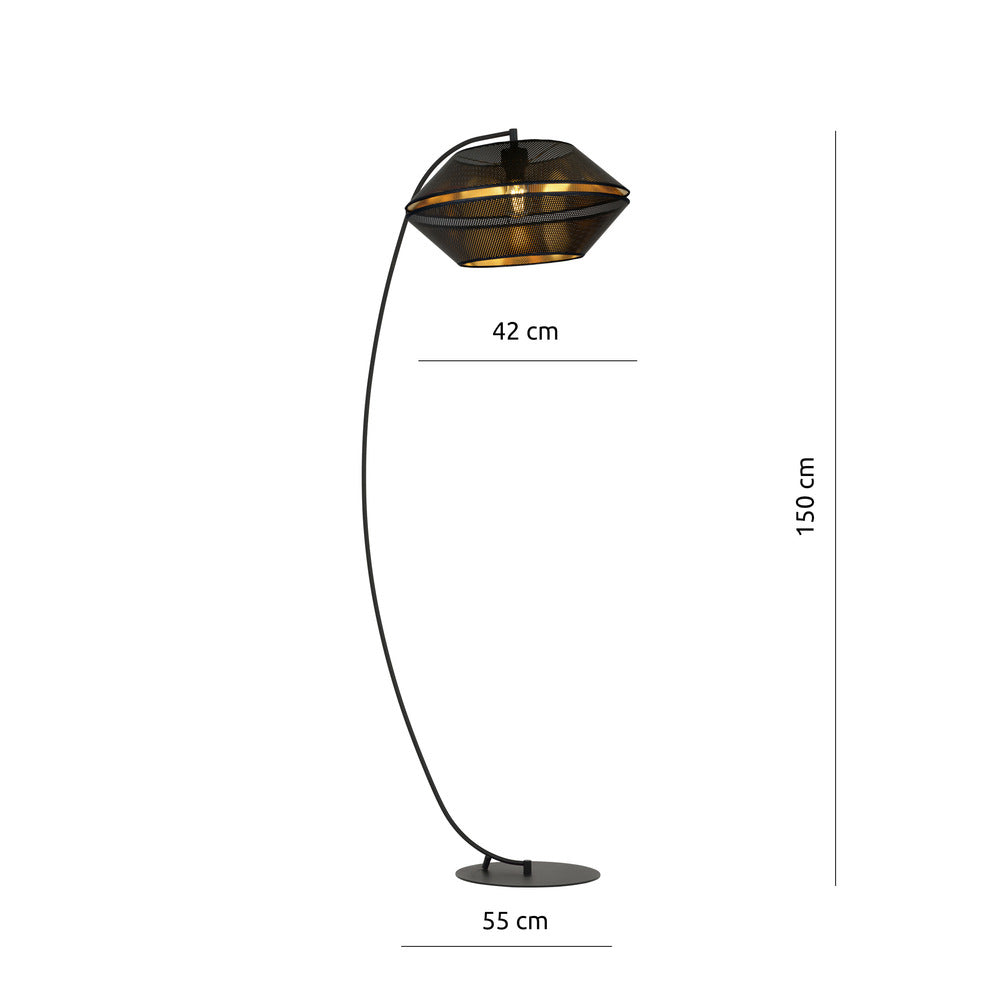 Emibig Malia LP Floor Lamp Black/Gold
