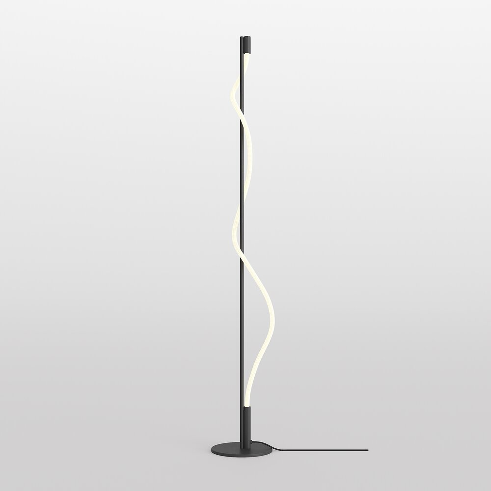 Maytoni Tau Floor Lamp Black/White Bulbs