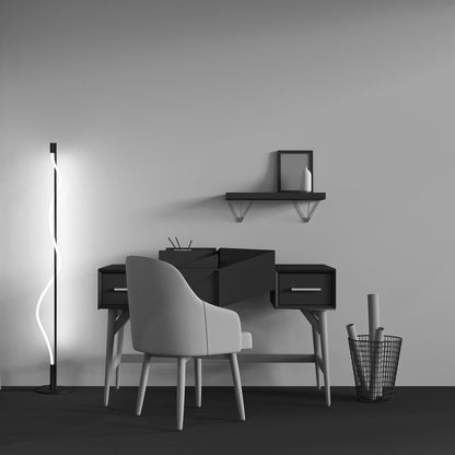 Maytoni Tau Floor Lamp Black/White Bulbs