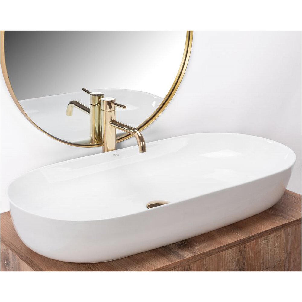 White Countertop Sink Rea Cleo Biala 81 cm