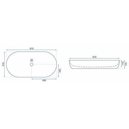 White Countertop Sink Rea Cleo Biala 81 cm