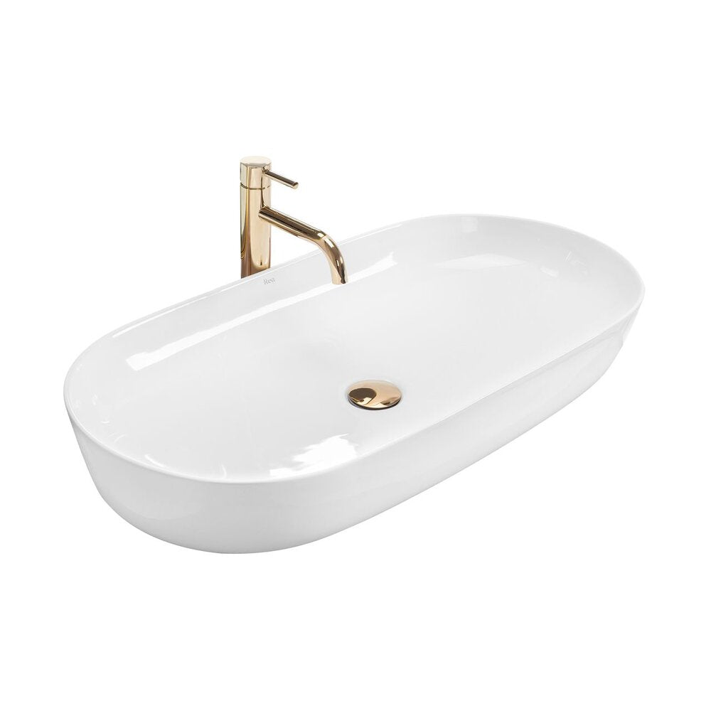 White Countertop Sink Rea Cleo Biala 81 cm