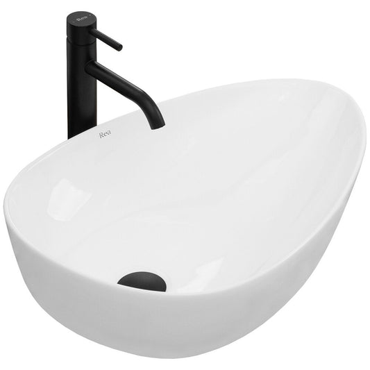 Rea Greta 56 cm Asymmetric Countertop Sink