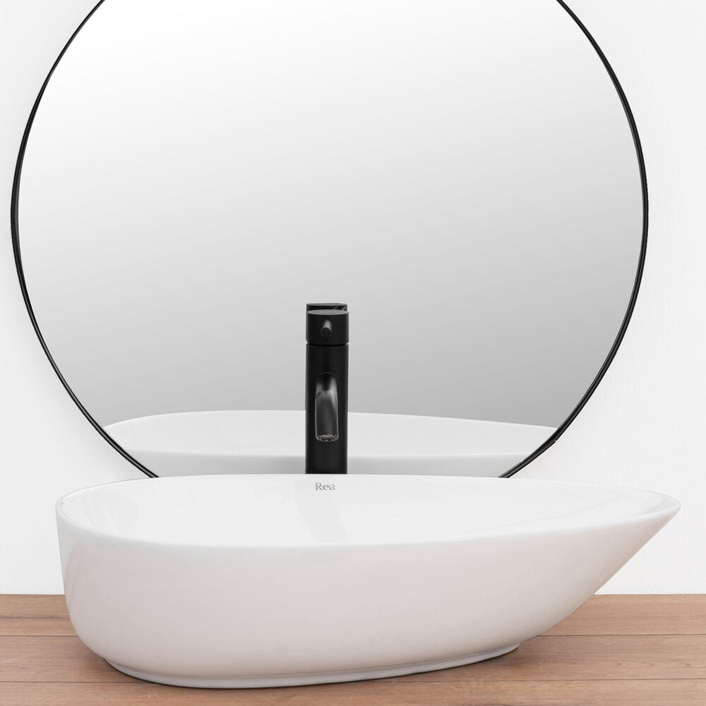 Rea Greta 56 cm Asymmetric Countertop Sink
