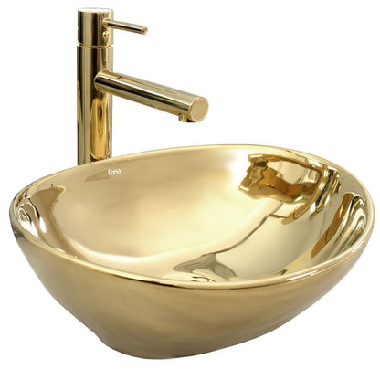 Rea Sofia 41 cm Gold Countertop Sink