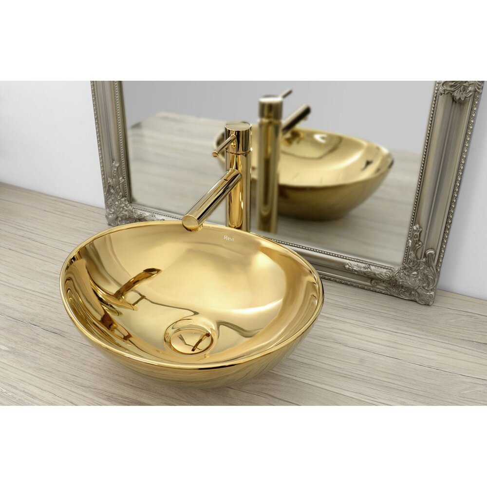 Rea Sofia 41 cm Gold Countertop Sink