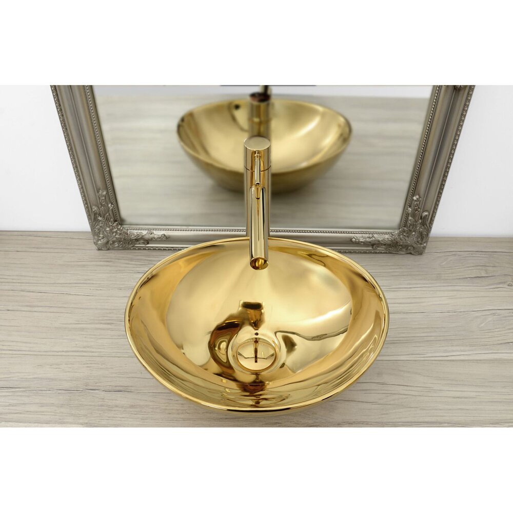 Rea Sofia 41 cm Gold Countertop Sink